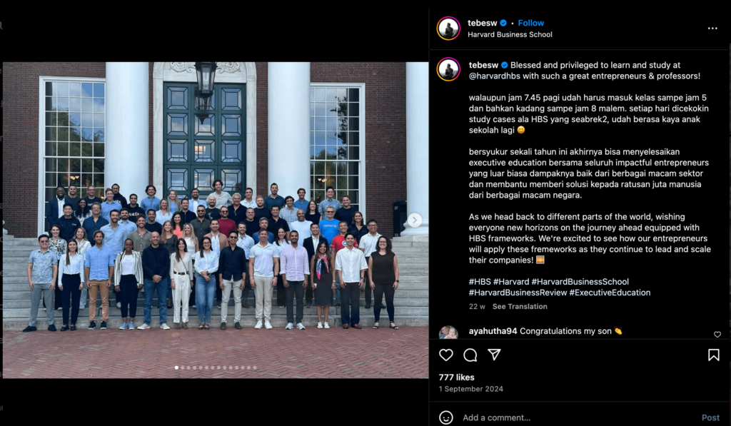 Anúncio de educação - Harvard Business School