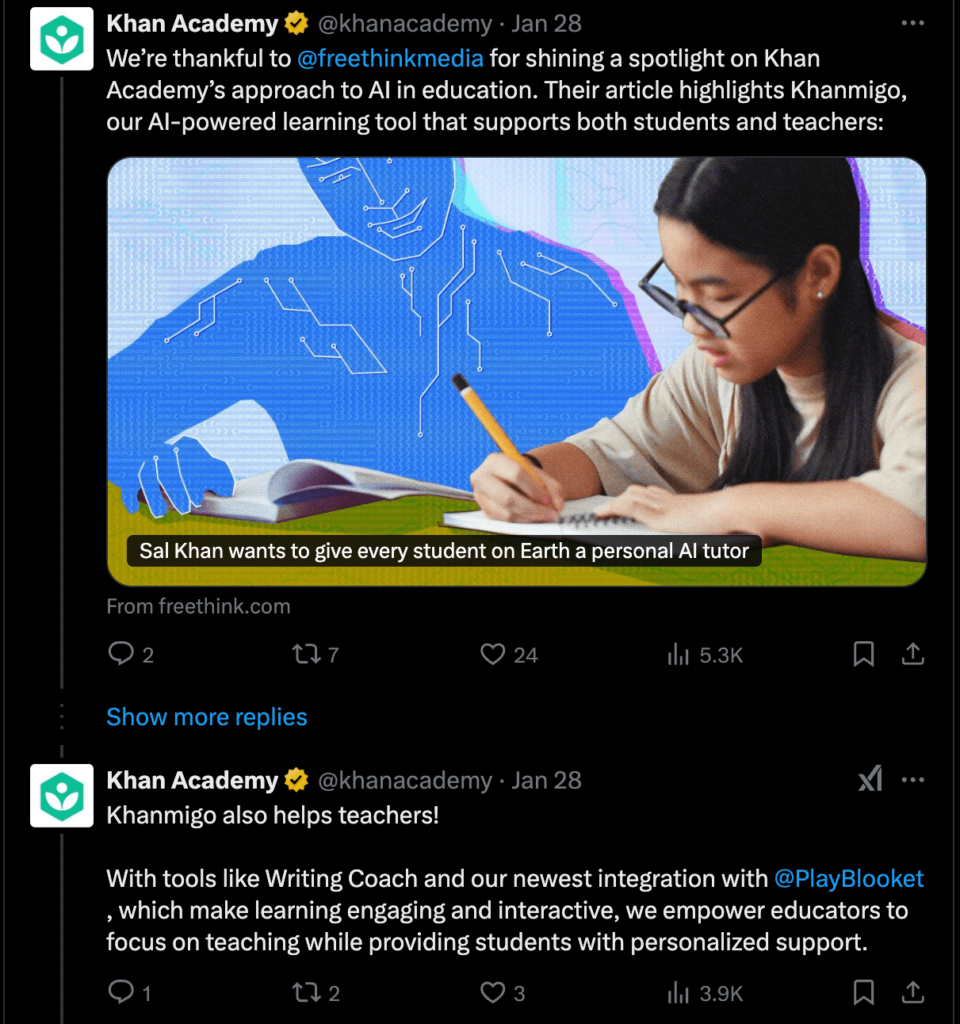 Anúncio de educação - Khan Academy