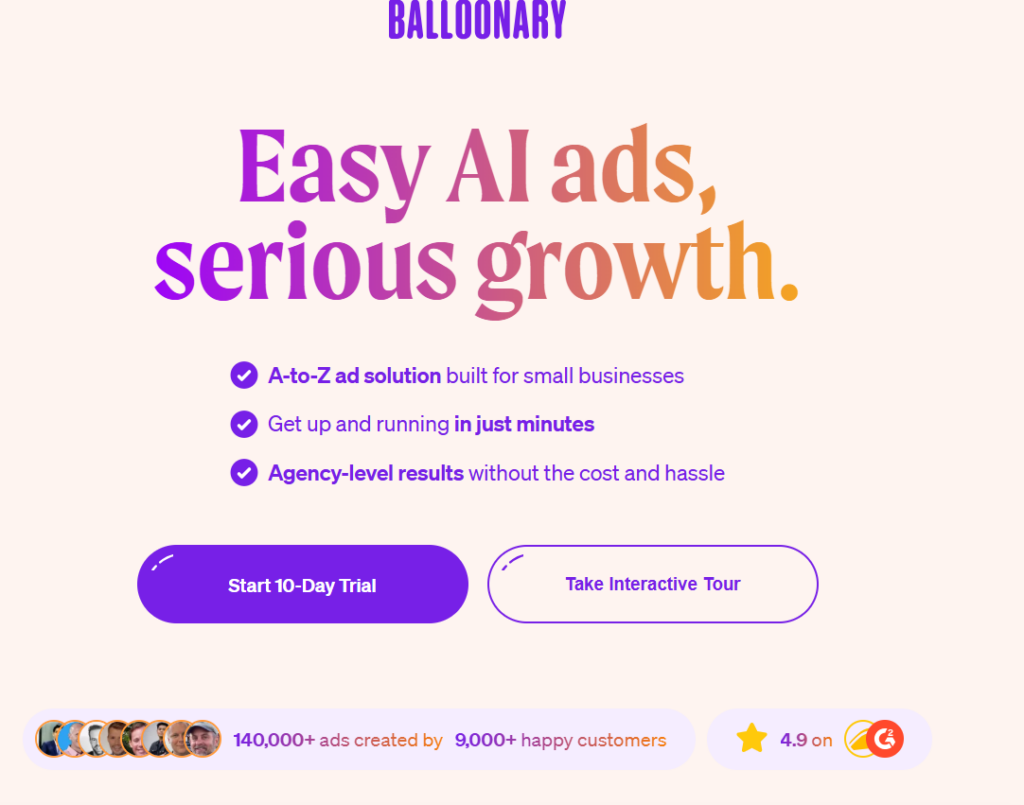 Balloonary home page