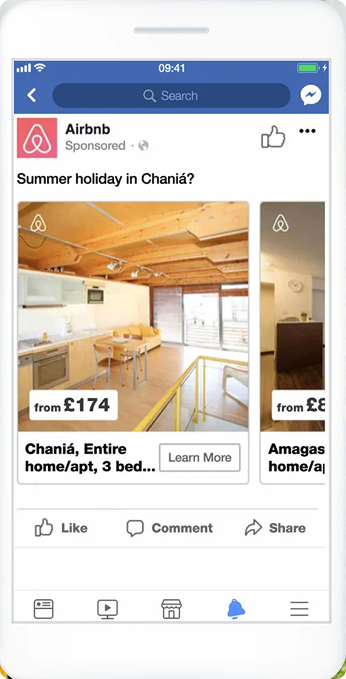 Facebook-carrouseladvertentie