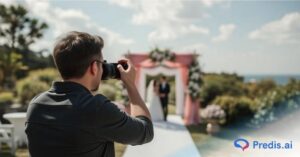 A person shooting a wedding