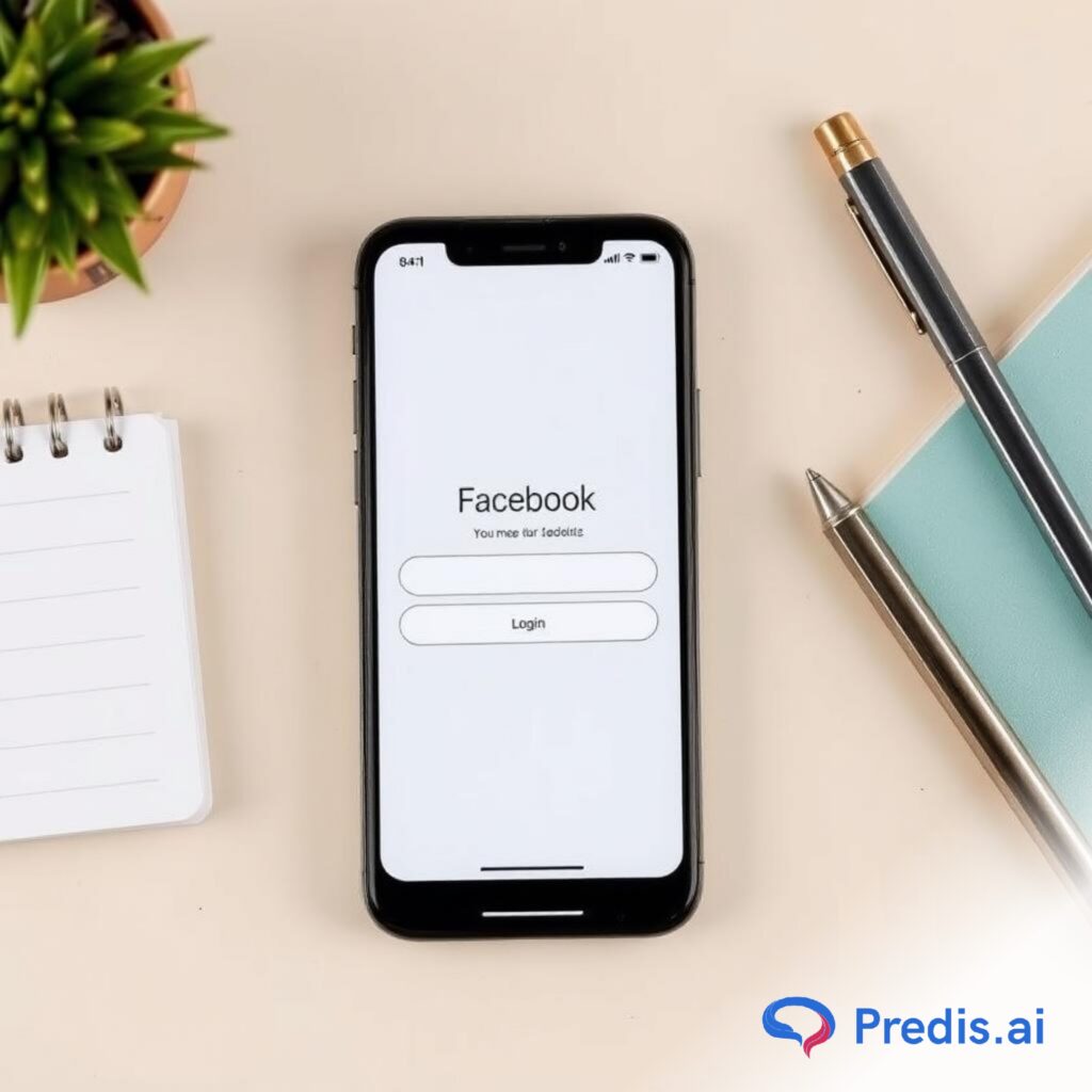 Facebook login page on a smartphone screen