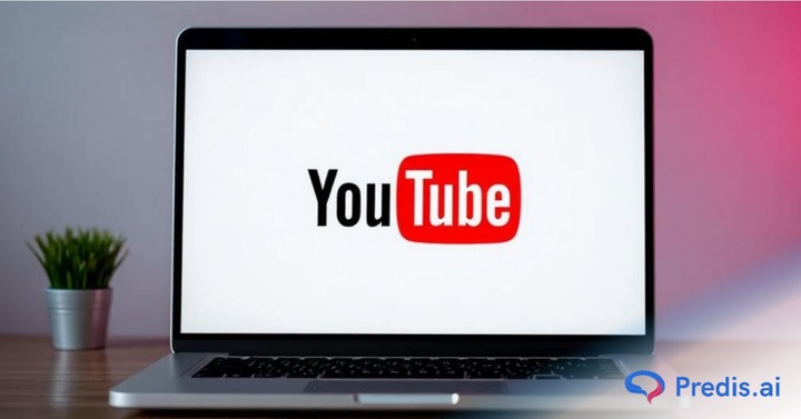 YouTube logo on the Laptop screen