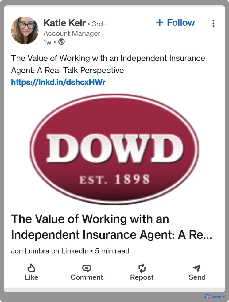 Linkedin insurance post idea