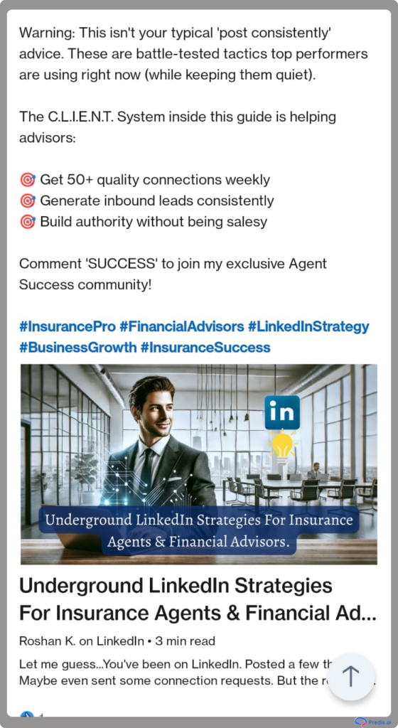 Insurance post ideas linkedin