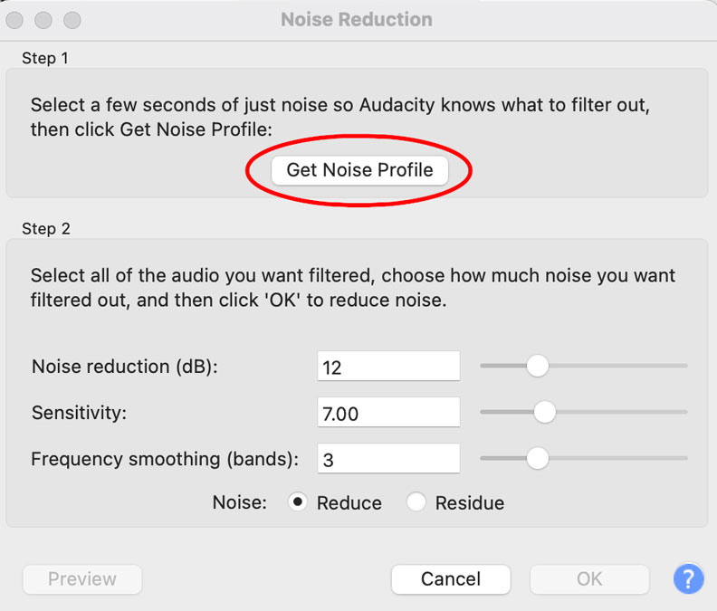 Step 4: Apply Noise Reduction