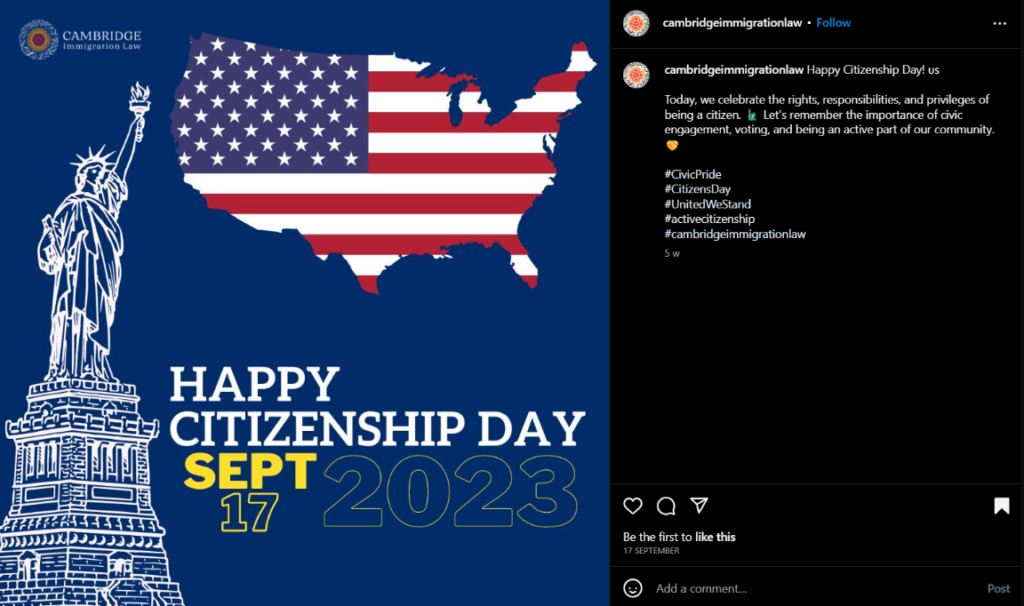 A post to celebrate US Citizenship Day