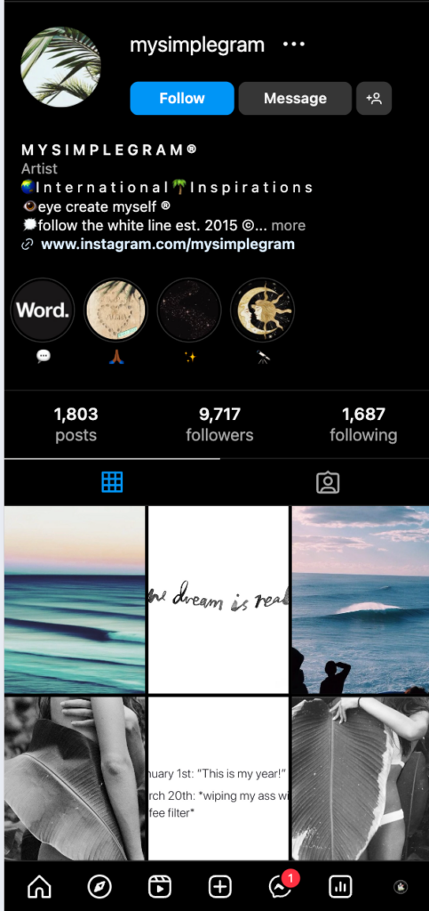 Diseño de cuadrícula de Instagram: diseño de columnas