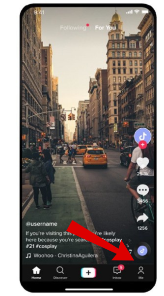 Profile page of TikTok
