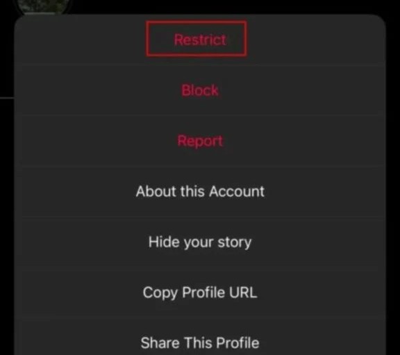 Restrict someone's Instagram Notes