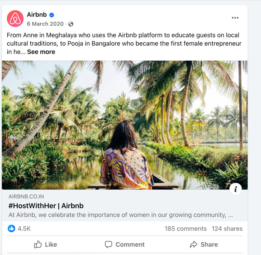 UGC pro reklamy na Facebooku – příklad Airbnb