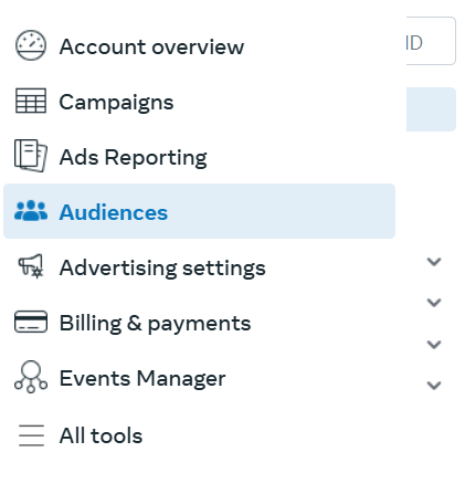 Setting up Audience in Facebook ad manager