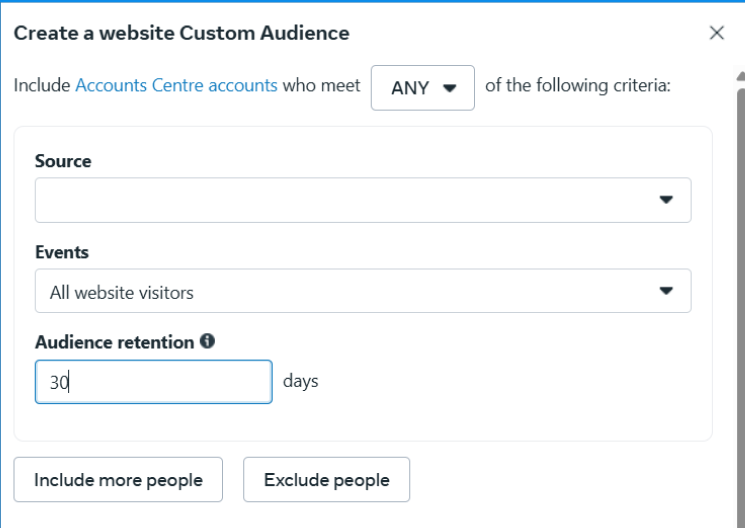 Creating a custom audience