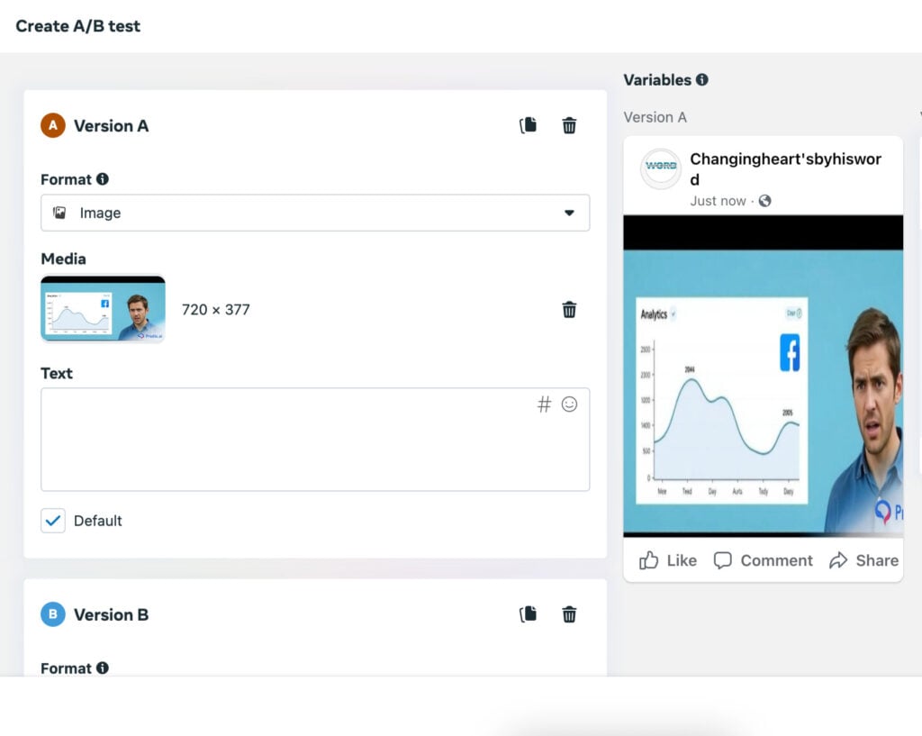 A/B testi — pēkšņa Facebook reklāmu rezultātu kritums