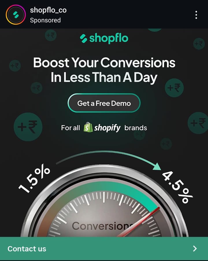 Image ad example in Instagram