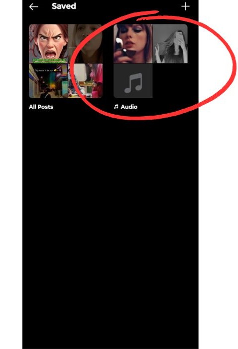 Open the Audio folder to view your saved sounds.
