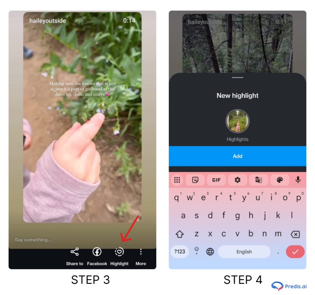 add reel to instagram highlights