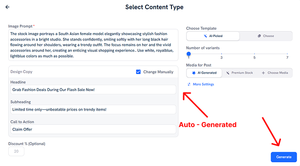 Auto-generated prompt for the ad - image, headlines and so on
