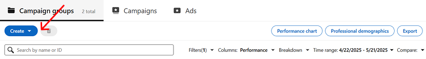 Creating an ad campaign in ad manager