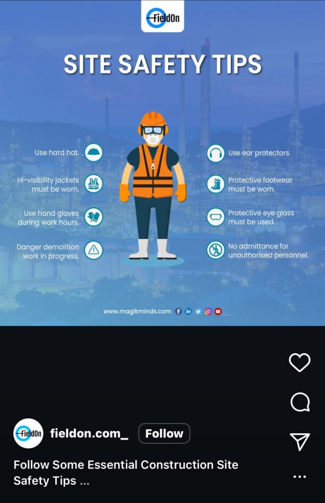 safety tips - Construction Social Media Post