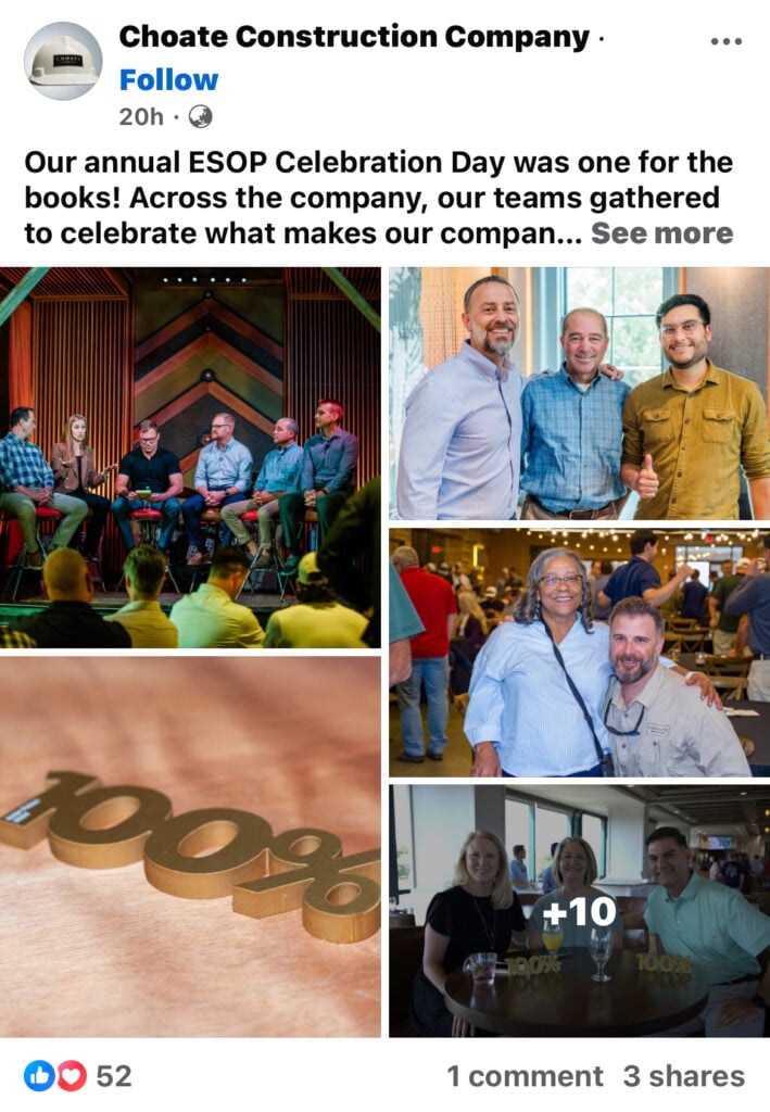 Celebration - Construction Social Media Post Ideas