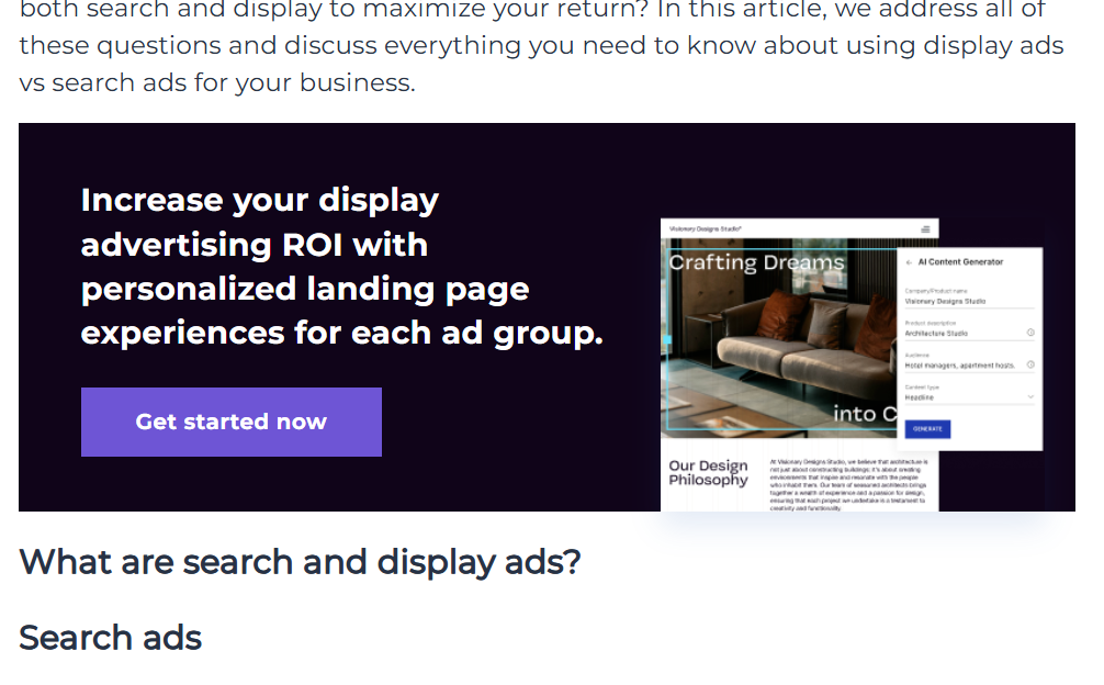 Native ads example
