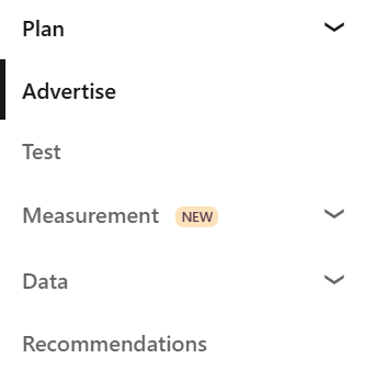 Advertise option in LinkedIn campaign manager