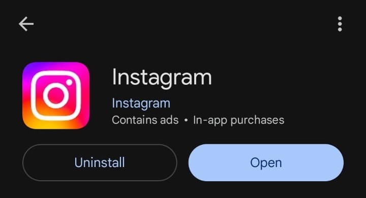Instagram in appstore