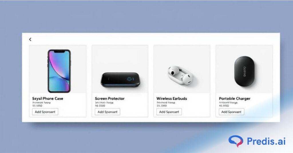 a mockup of carousel ad for cross-sells