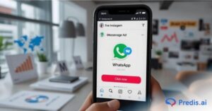 How do you add WhatsApp or Messenger buttons to Instagram ads?