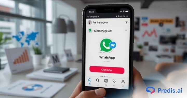 How do you add WhatsApp or Messenger buttons to Instagram ads?