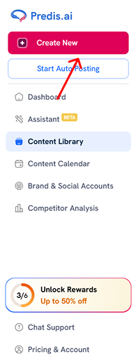 Creating a new post with Predis AI
