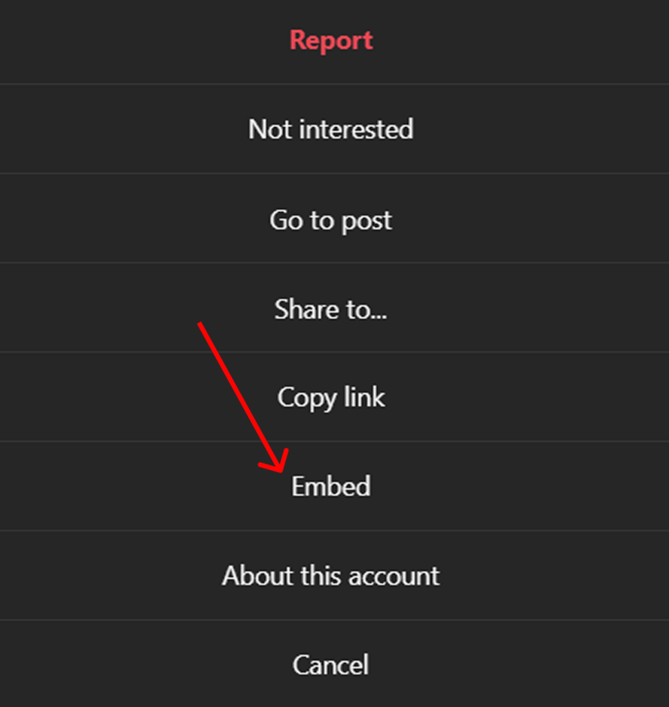Embedding an Instagram video in a site