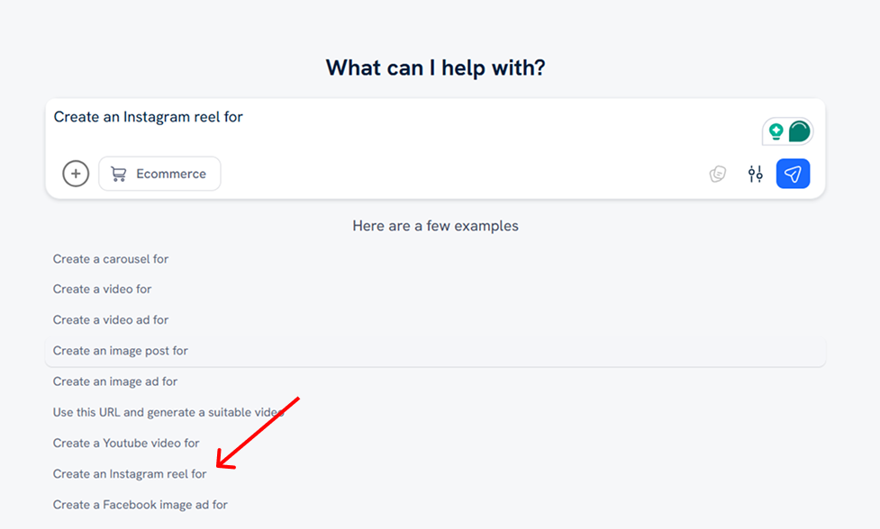 Writing the prompt for Instagram reel