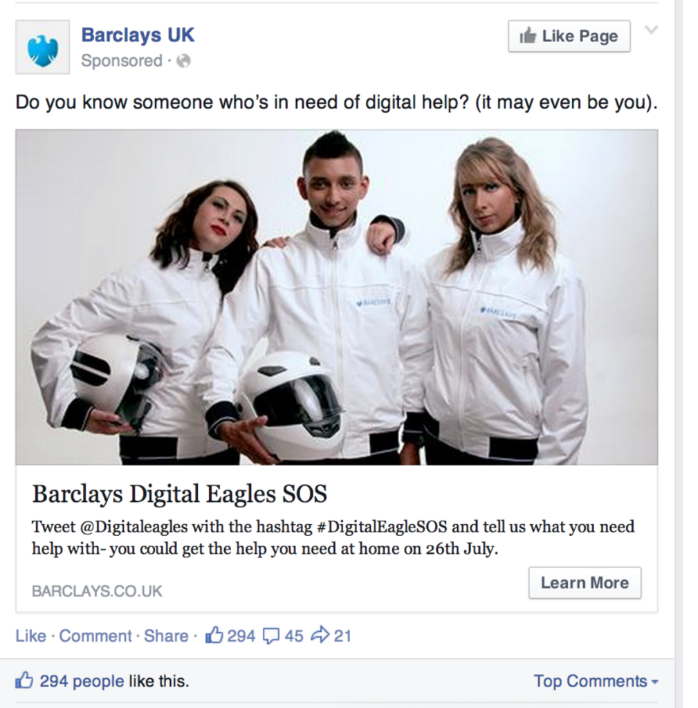 3. Barclays – Feachtas Twitter "Digital Eagles"