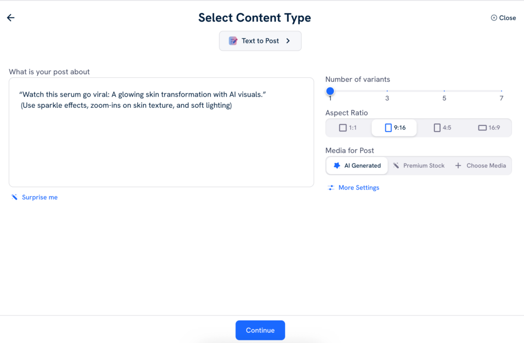 Text-zu-Video-KI-Eingabeaufforderungen werden viral Reels Mit Predis.ai