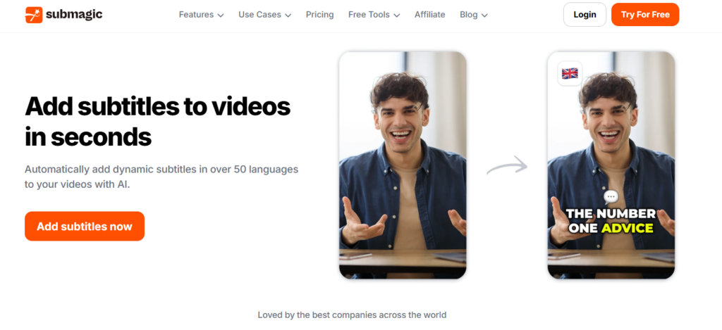 Submagic home page