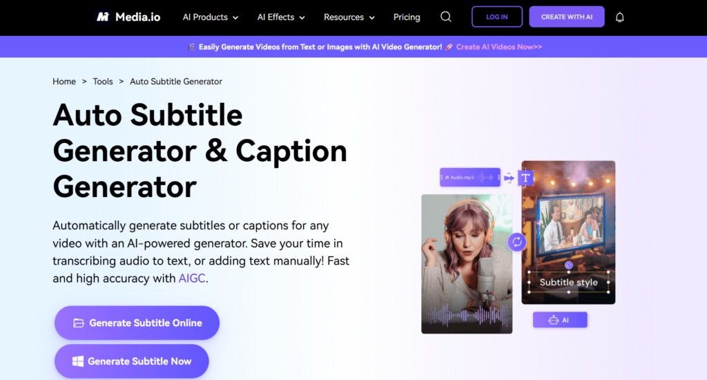 Media IO home page