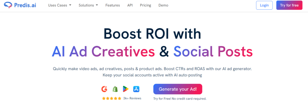 Predis AI home page