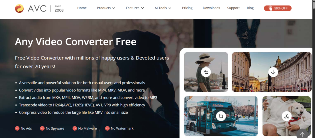 Any video converter home page