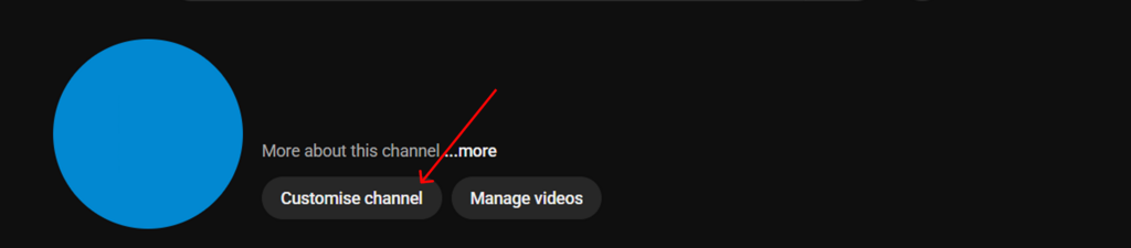 Customising YouTube channel feature