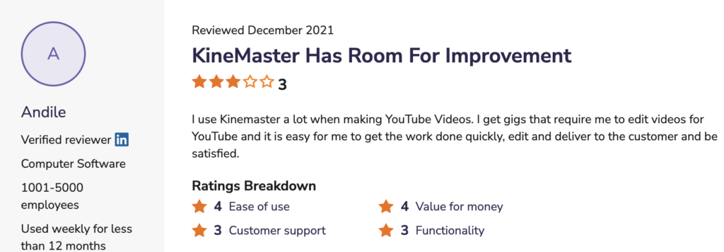 kinemaszteri áttekintés