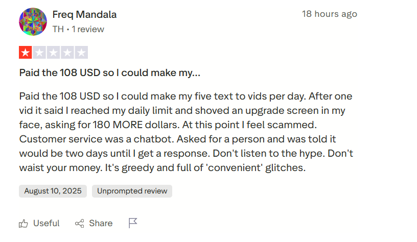 Veed IO getting bad reviews for imposing additional charges on their clients