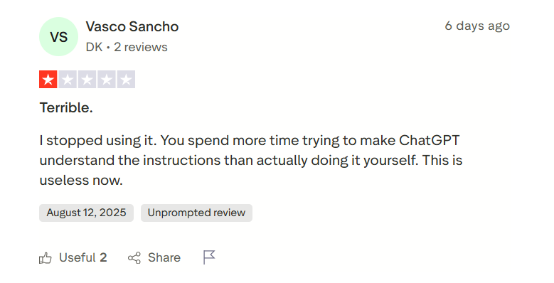 Review about ChatGPT that says the search engine model is finding it very hard to understand queries thus producing inaccurate results