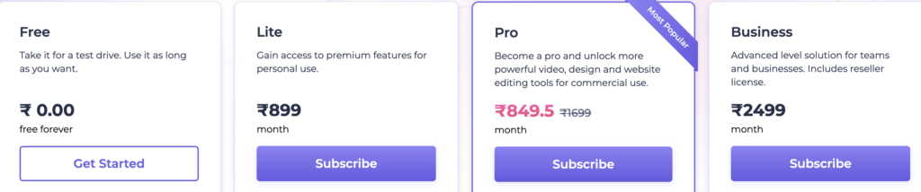 Pagpresyo sa Renderforest