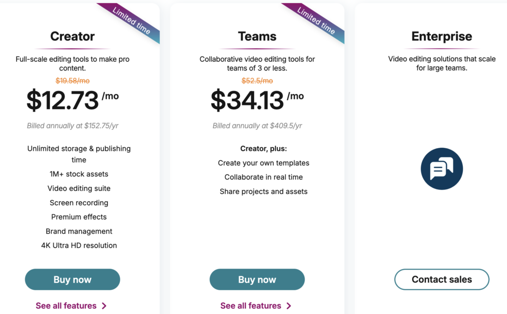 Pagpresyo sa Wevideo