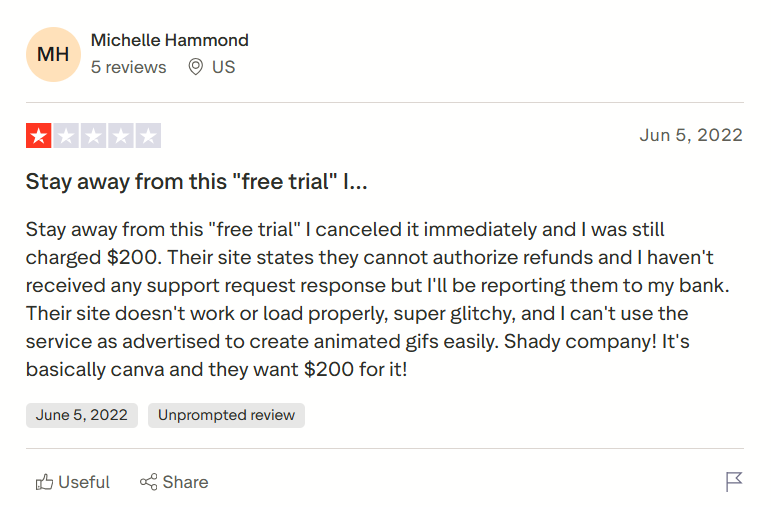 Creatopy offers a free trial but they still charge during it according to a user. Their site does not work and is very glitchy according to them