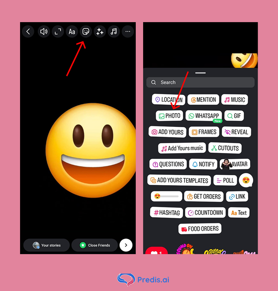 Changing the image in an Instagram's story background