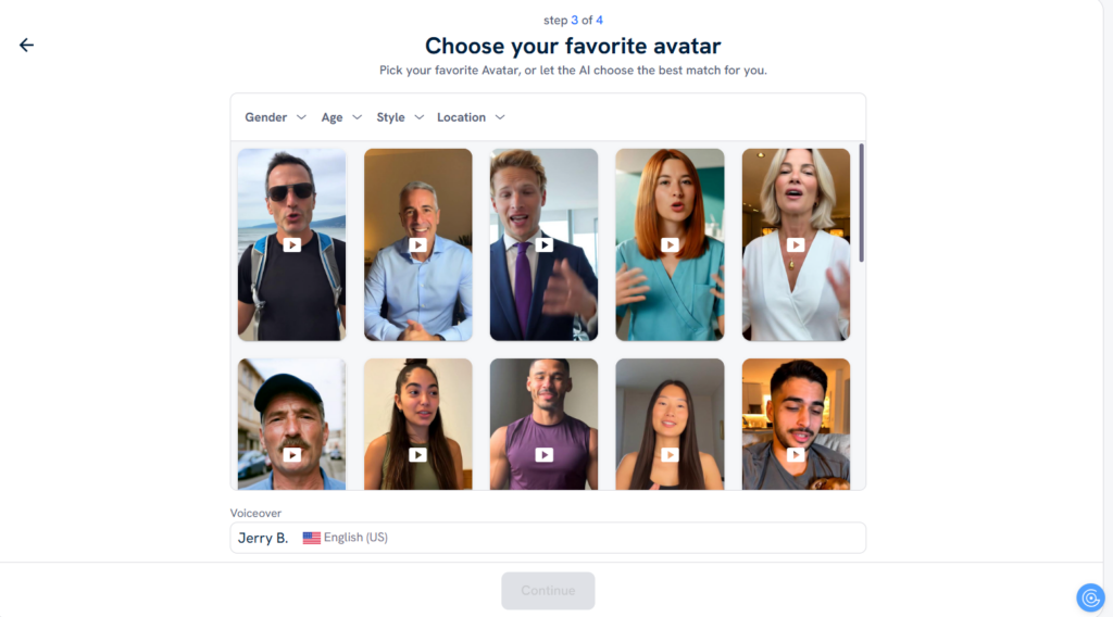 Pick the avatar of your choice 