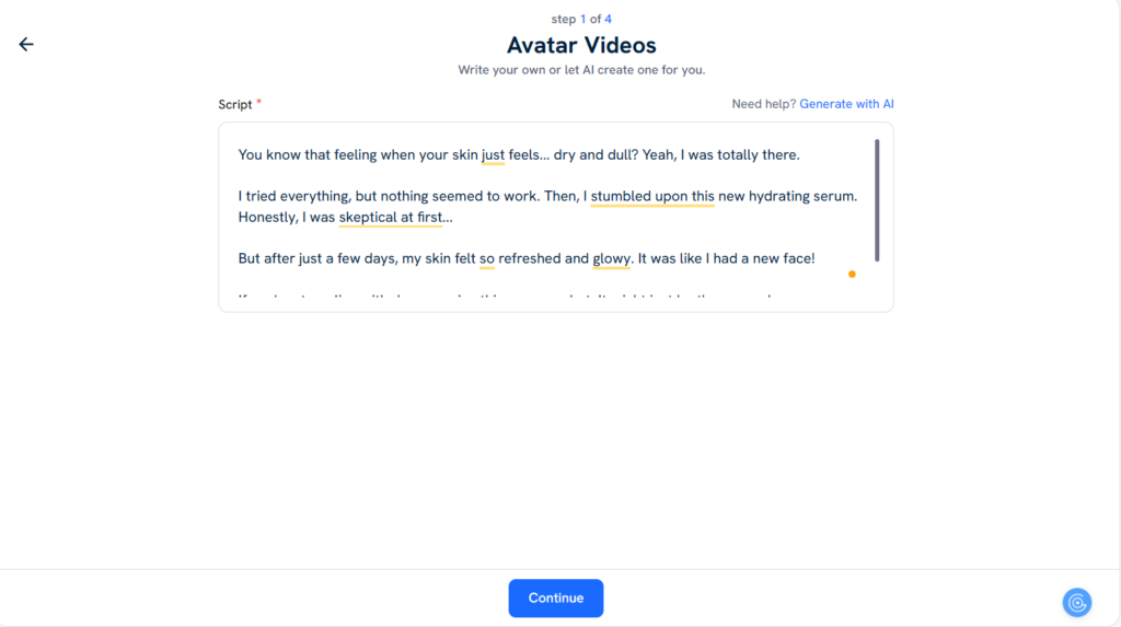 The final script for the video generated by Predis AI